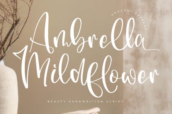 Ambrella Mildflower: Elegant Script Font