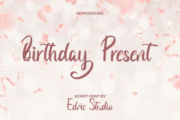Birthday Present Font for Web Design