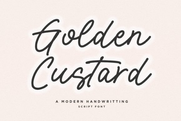 Golden Custard Font: Elegant Script for Designers