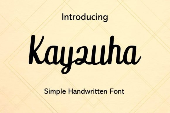 Kayzuha: Modern Handwritten Font