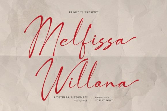 Melfissa Willona Font for Creative Projects