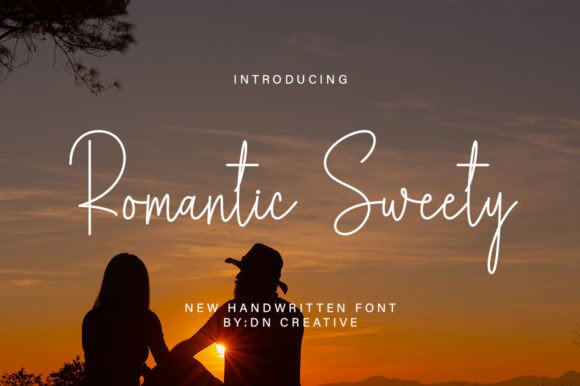 Romantic Sweety Font for Creative Projects